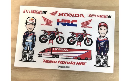 '21 Team Honda HRC 250 Sticker Sheet