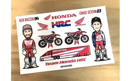 '21 Team Honda HRC 450 Sticker Sheet