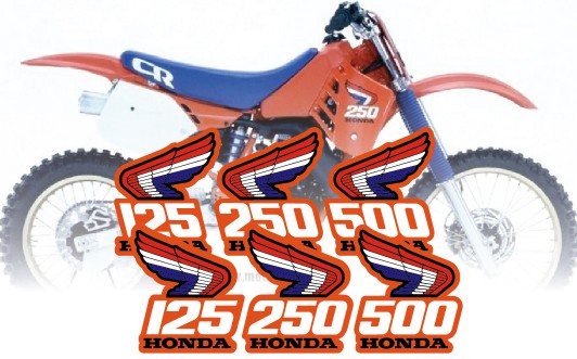 80 81 1980 1981 Honda CR80 CR 80 Number Plate Background Decal Sticker