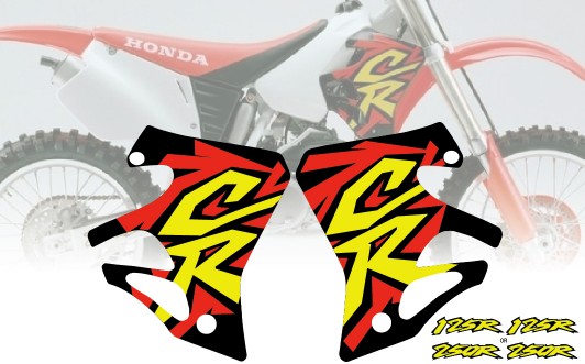 83 1983 CR125 CR 125 Honda Number Plate Background Decal Sticker