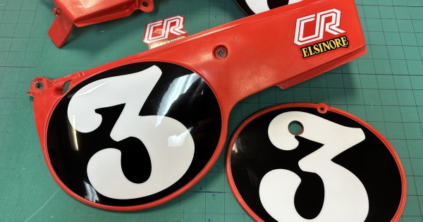 1980, '81 Honda CR80 Number Background Decal Kit.