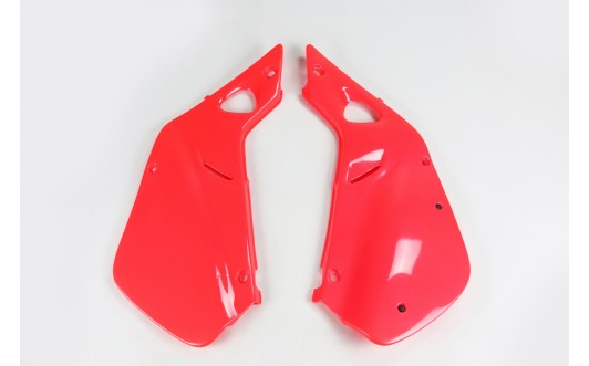 FLUO RED HONDA SIDE PLATES '97-'99 CR 250, '98-'99 CR 125