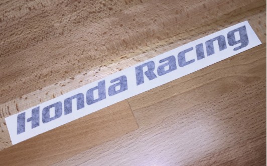 Honda Racing Rub-On sticker.