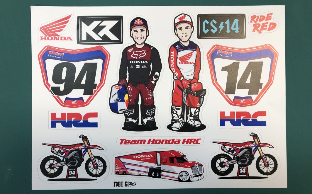 2018 Team Honda Hrc Sticker Sheet