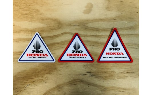 Honda Oils triangle decals.