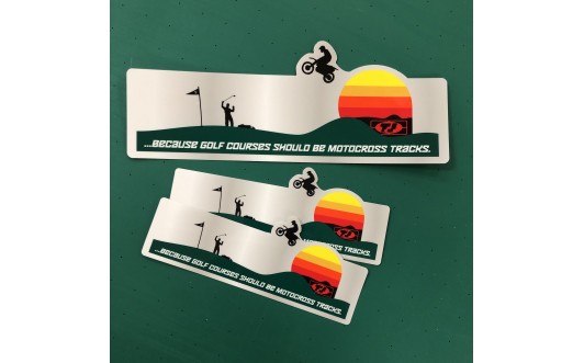 Golf Courses Should Be MX Tracks sticker pack.