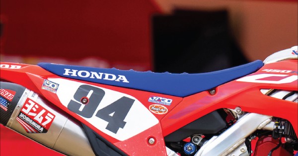 TEAM HONDA BLUE RIPPLE SEAT COVER