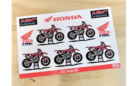 '23 Team Honda HRC Bike Sticker Sheet