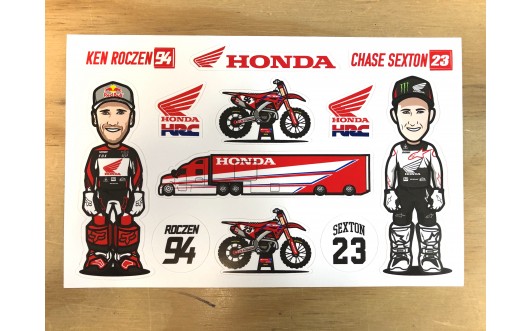 '22 Team Honda HRC 450 Sticker Sheet