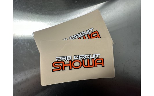 thumbnail image 2 of Showa Fork Sticker Kit – Black-Red-Blue Suspension Decals, 9x6, USA Made 2 of 4