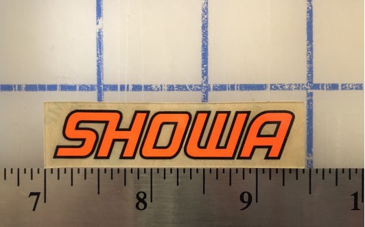 Showa Orange rear shock sticker.